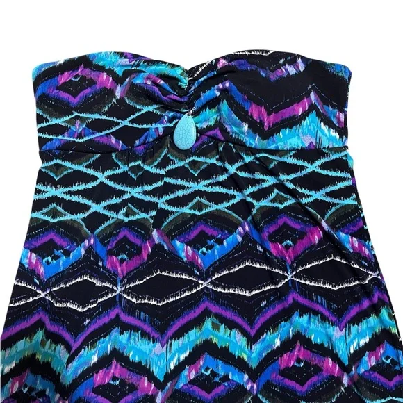 Bisou Bisou Strapless Geometric Pattern Dress Size 12 - Picture 2 of 6